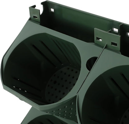 Wall Mounted Vertical Garden Planter, 6 Row 36 Plant Grow Pots, Self-Watering Vertical Planters with Timer, Indoor Outdoor Green Wall Decoration for Strawberries Flowers Herbs