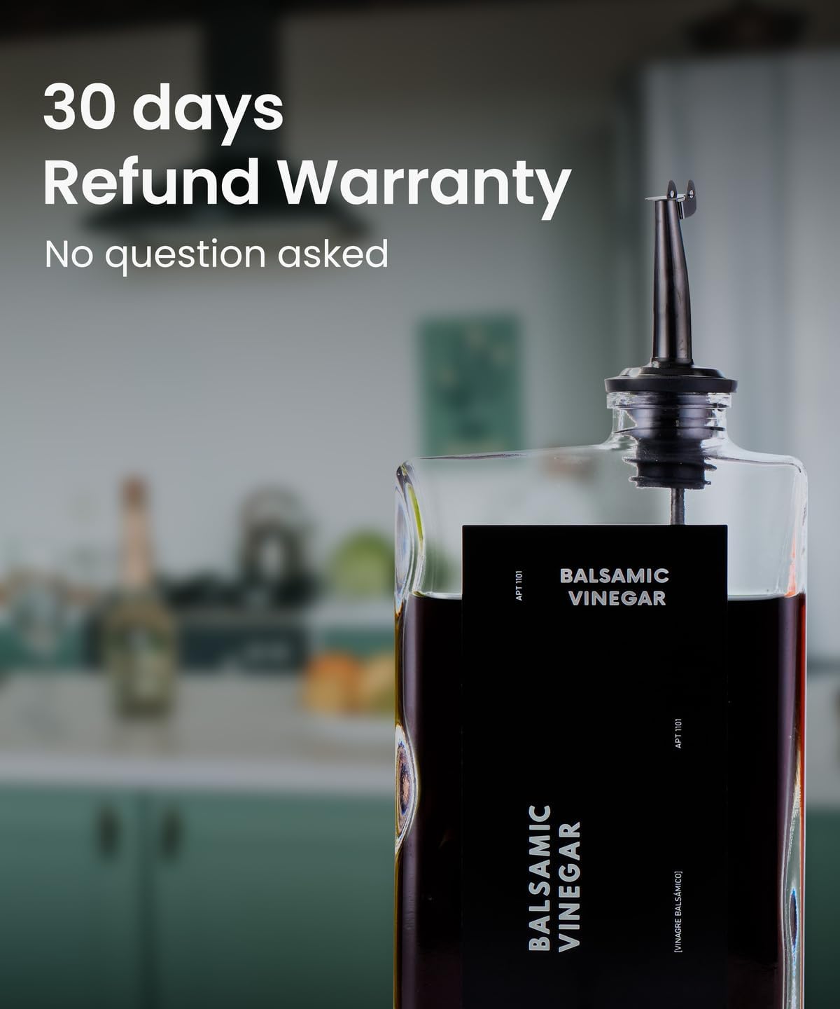 Olive Oil Dispenser for Kitchen, Cooking Oil Dispenser, Oil and Vinegar Dispenser Set, Olive Oil Bottle, Soy sauce dispenser, coffee syrup bottles - 4 pcs, Black