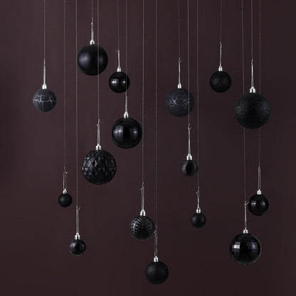 LANGXUN 36pcs Black Christmas Tree Decorations Balls, Bolas De Navidad, 2025 Christmas Decor, Indoor Outdoor Shatterproof Christmas Ornaments, Xmars Party Wedding Suppiles