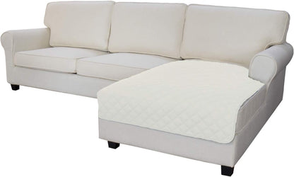 Easy-Going Sectional Couch Covers for Dogs L Shape Sofa Cover Reversible Sofa Slipcover Chaise Lounge Cover Furniture Protector Cover for Pets Dog Cat (42 x 52inches, Ivory/Ivory)