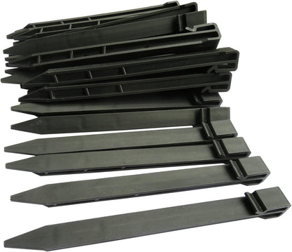 Landscape Edging Border, 5 inch Tall Wall, Garden Edging Borde Flower Bed Edging Plastic Edging for Landscaping Rubber Landscaping Edging (33 feet & 30 Stakes)