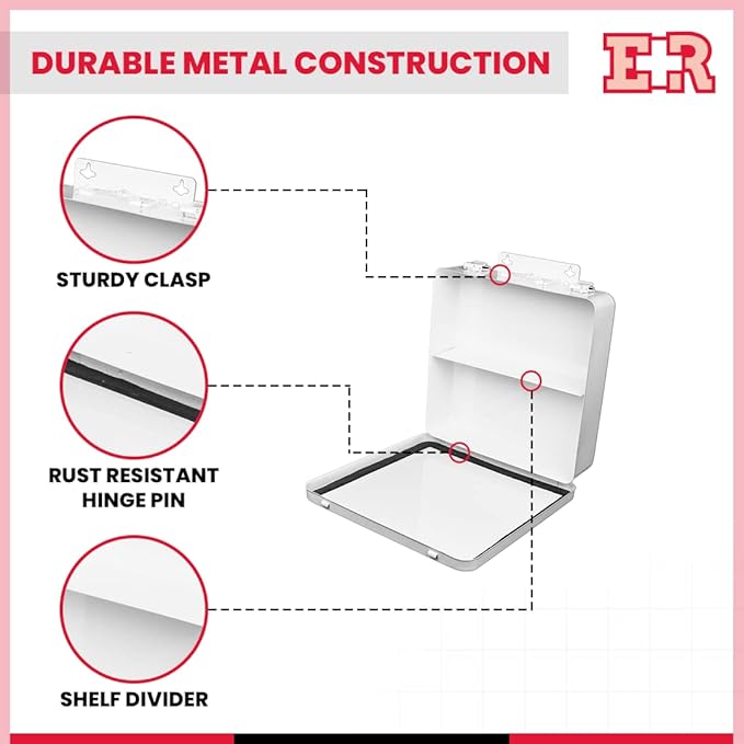Ever Ready First Aid Metal Case, No.24 – 10” x 10” x 2.5”