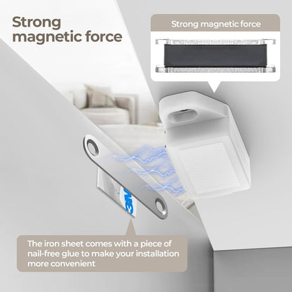 Cabinet Magnetic Catch Door Latch 30LB for Kitchen Drawer Magnets to Stay Closed Magnetic Catch Closet for Drawer（White 6 Pack）
