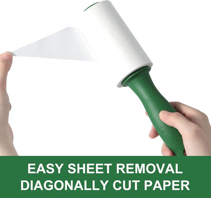 Fedicelly Lint Rollers Pet Hair Extra Sticky Clothes,Cat Dog Hair Remover Laundry Furniture Carpet,Total 800 Sheets Lint Remover Brush for Couch Green