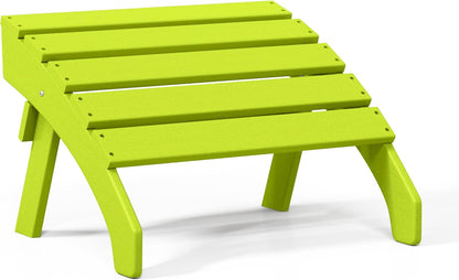 WestinTrends Dylan Outdoor Patio HDPE Adirondack Ottoman Footrest, Lime