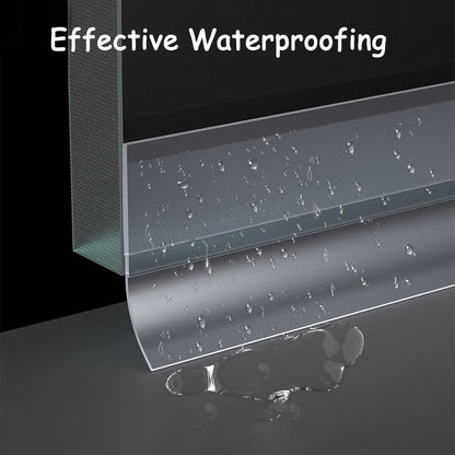 Silicone Weather Stripping, 3 inch (W) x 20 Ft (L) Door Draft Stopper Window Seal Strip for Gaps of Door & Windows, Garage Door Under Bottom, Sealing Tape Shower Doors Sweep, Transparent