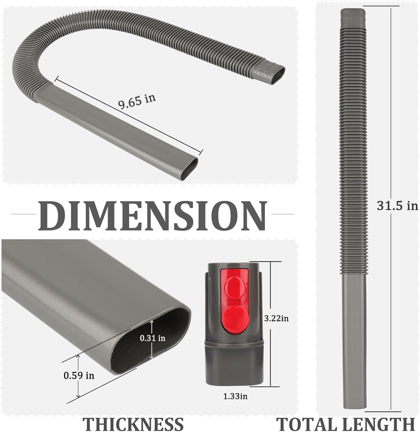 Dryer Vent Cleaner Hose Vacuum Attachments for Dyson Gen5 V15 V12 V11 V10 V8 V7 Detect Absolute Cyclone Outsize Slim Vacuum Cleaner Nozzle Crevice Flexible Lint Removal Tool