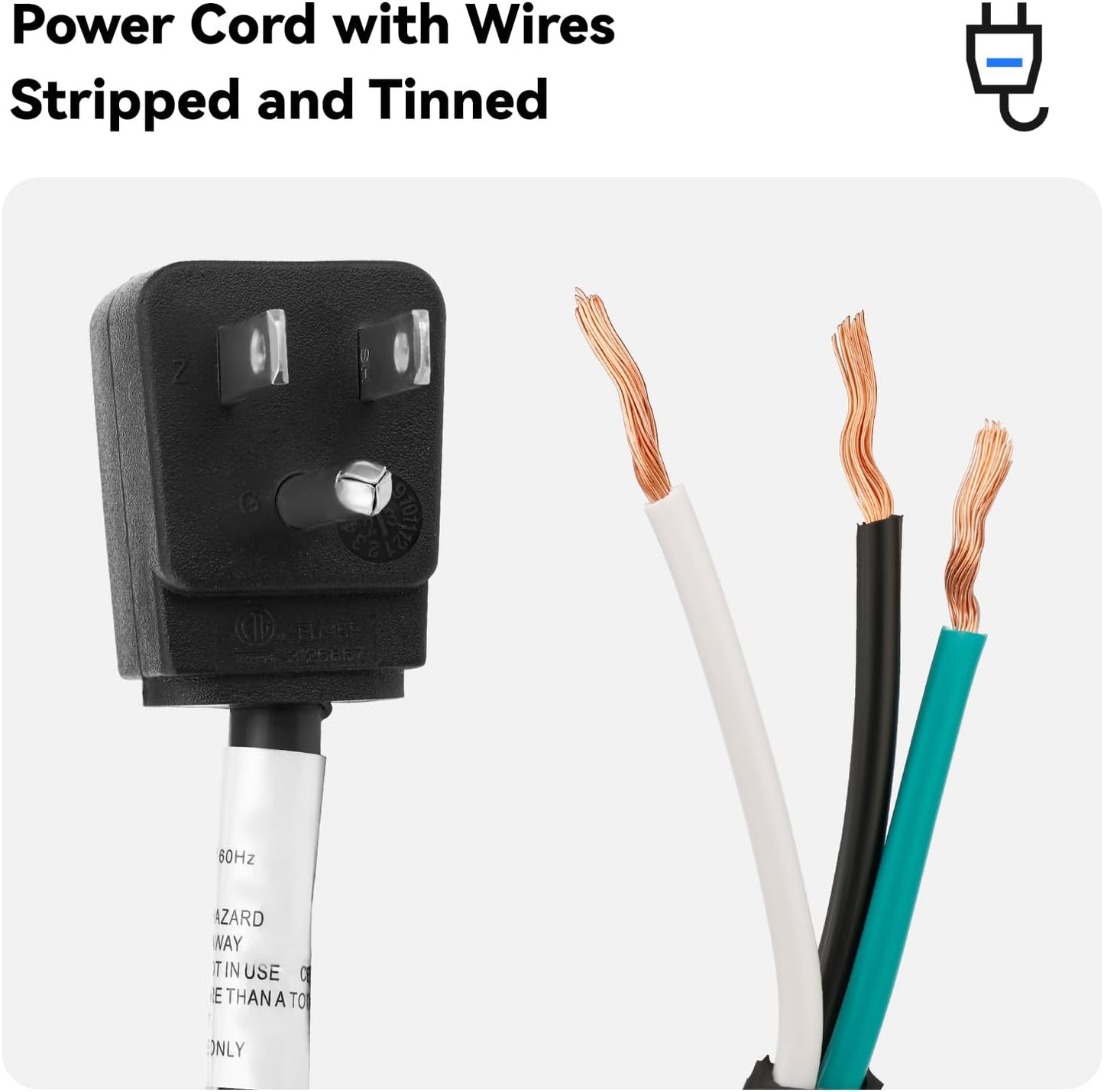 Solimeta Universal Dishwasher Installation Kit – 6ft Stainless Steel Inlet Hose + 6ft Drain Hose with Power Cord & Accessories