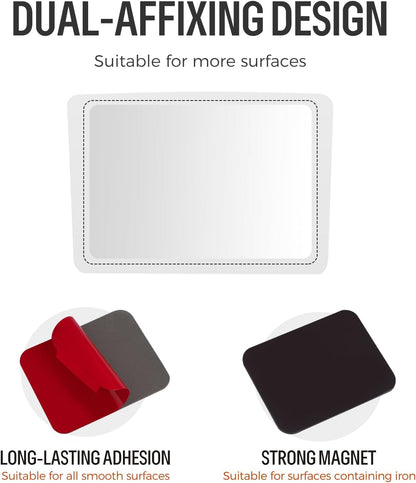 loukin Magnetic & Adhesive Dry Erase Marker Holder with Diver, 1 Small + 1 Mini, Magnetic Storage Organizer for Whiteboard or Refrigerators (White)