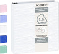 POPRUN 3 D Ring Binder 1.5 Inch, PVC-Free, Holds 375 Sheets of 8.5 x 11 Paper, Extra Durable Organizer with 2 Pockets for School & Office, Heavy-Duty, 1 Pack, White
