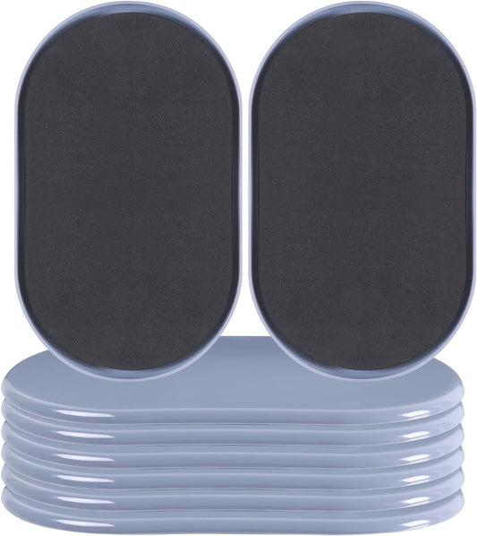 Reusable Large Furniture Movers Sliders for Carpet and Hardwood Floors-8 Pack 9-1/2" Oval Moving Pads Protector for Heavy Duty Sofa Bed Table Desk,Quickly and Easily Move Any Item, Light Blue