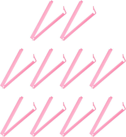 PATIKIL Sealing Clips 4.3 Inch, 10 Pack Reusable Plastic Bag Clip Clamp Sealer for Food Storage Snack Bag Home Kitchen, Pink