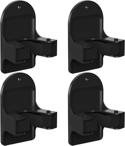 Broom Holder Wall Mount (Black 4 Count), Broom Holder, Broom and Mop Organizer Wall Hanging, Mop and Broom Holder Wall Mount, Broom Organizer Wall Mount for Home, Kitchen, Garage Storage