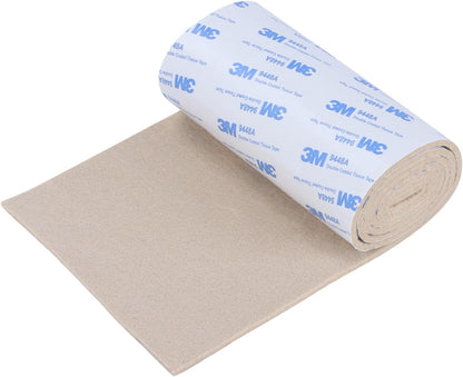 Felt Furniture Pads, Non Slip Self Adhesive Cuttable Felt Tape Beige Heavy Duty Felts Strip Roll for Protecting Hardwood Floors Chair Wall Protector (40 x 5 x 0.12 Inch)