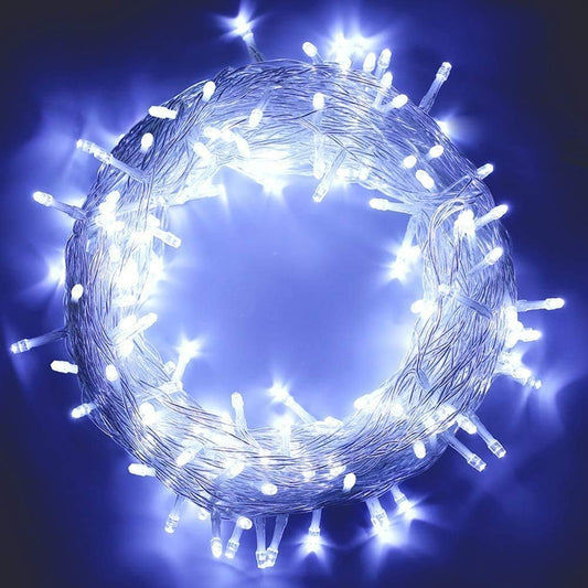 33FT 100 LEDs String Lights Waterproof Fairy Lights 8 Modes with Memory 30V UL Certified Power Supply for Home, Garden, Wedding, Party, Christmas Decoration Indoor Outdoor (Cool White)