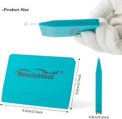 NEWISHTOOL Soft Silicone Small Squeegee for Vinyl, 2 PCS PPF Tools Window Tinting V-Blade Scraper for Window Film Application, Car Paint Protective Film Installation & Water Removal