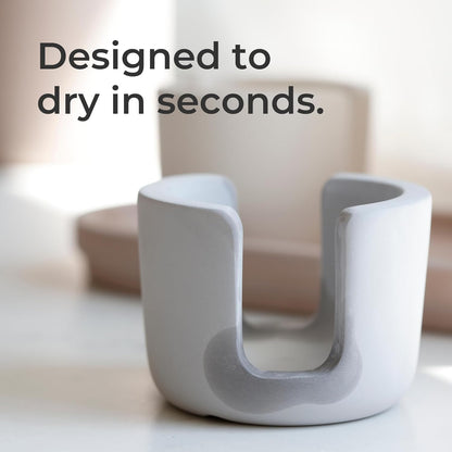 Selegna Diatomaceous Earth Sponge Holder - Drying Rack, Absorbent Stone Kitchen Sink Organizer, Beige (Small)