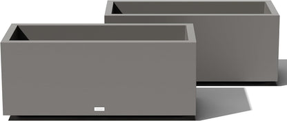 Veradek Block Series Long Box Planter - Large Rectangular Planter for Indoor or Outdoor Patio/Porch | Durable All-Weather Use with Drainage Holes | Modern Décor for Tall Plants, Flowers or Shrubs