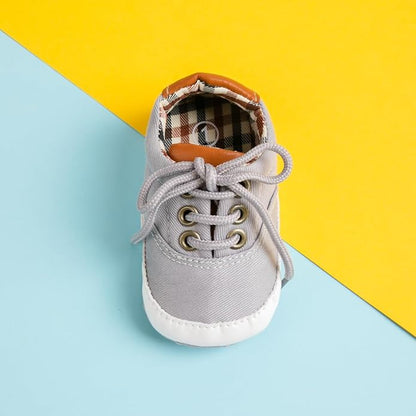 Morbido Infant Baby Boys Girls Canvas Sneaker Toddler Slip On Anti Skid Newborn First Walkers Candy Shoes for 0-18 Months