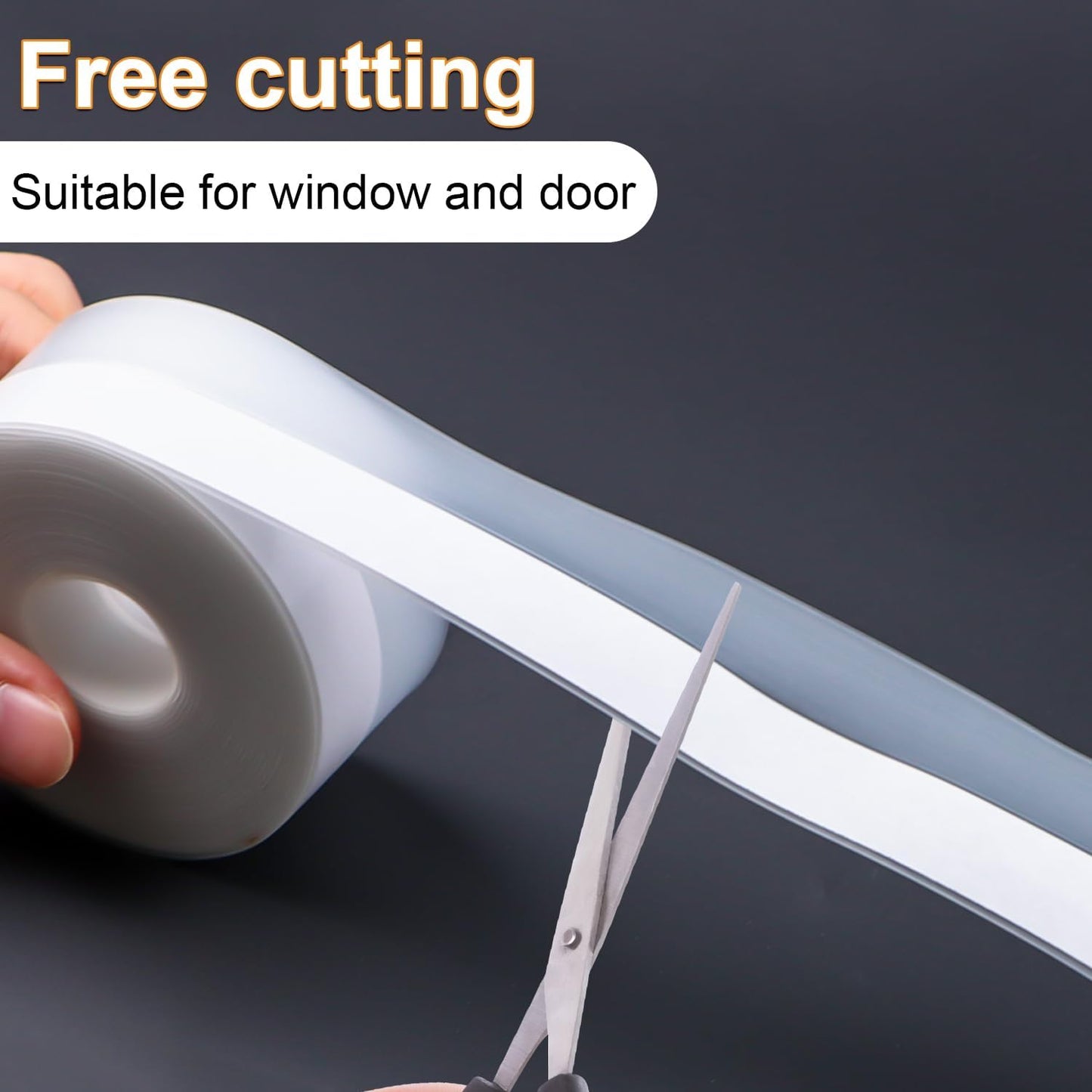 FOURGUN Weather Stripping Door Seal 45 MM * 16.5FT Insulates Soundproofs Perfect for Door Frames Windows Bathroom Shower Glass Gaps Blocks Cold Air Rain Door Seal Strip