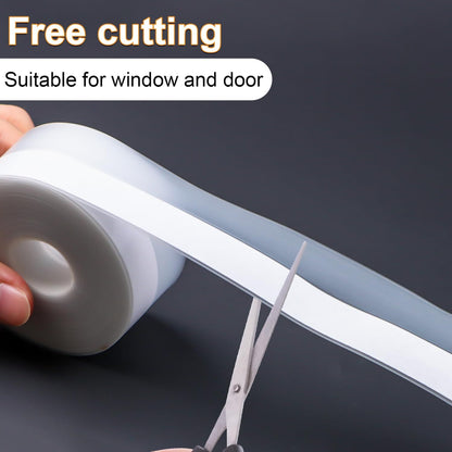 FOURGUN Weather Stripping Door Seal 45 MM * 16.5FT Insulates Soundproofs Perfect for Door Frames Windows Bathroom Shower Glass Gaps Blocks Cold Air Rain Door Seal Strip