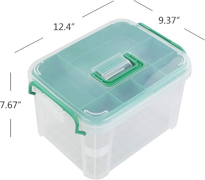 1 Pack Clear Plastic Family First Aid Box, Emergency Medical Storage Box Kit