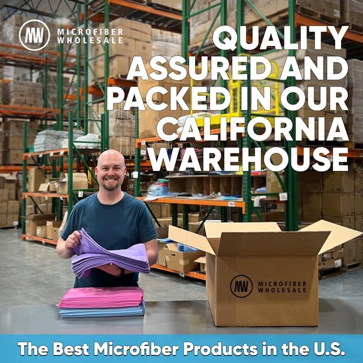 MW Pro Microfiber Cleaning Cloths (12 Pack) | Size 16" x 16"| All Purpose Microfiber Towels - Clean, Dust, Polish, Scrub, Absorbent (Gray)