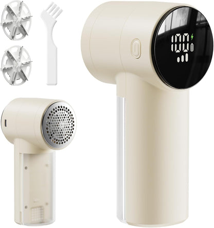 Electric Lint Remover and Fabric Shaver, Rechargeable Clothes Shaver for Sweater Furniture Couch, 3-Speed Pill Remover Defuzzer to Remove Fuzz Pilling from Blanket Jacket