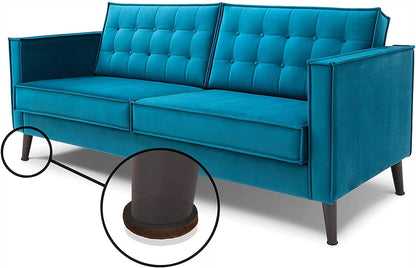 GorillaPads Non Slip Furniture Pads/Floor Grippers (Set of 16 Grips) 2 Inch Round Floor Protectors for Under Furniture, Black, CB144-16