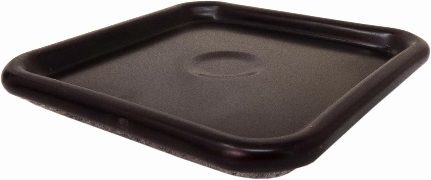 softtouch 1 3/4" Square Carpeted Bottom Furniture Caster Cups, Protect Hardwood Floors, Brown/Grey (12 Pack), 4292495N