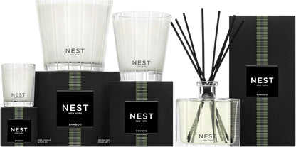 NEST New York Scented Classic Candle, Bamboo - 8.1 oz - Up to 60-Hour Burn Time - Reusable Glass Vessel