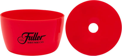 Fuller Brush Handy Holder with Drain Rack – Small Sink Caddy for Organizing Cleaning Sponges & Tools – Removable Drain Tray, Dishwasher Safe – Red