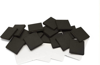 GorillaPads Non Slip Furniture Pads/Floor Gripping Pads (Set of 16 Grips) 2 Inch Square Floor Protectors for Under Furniture, Black, CB142-16