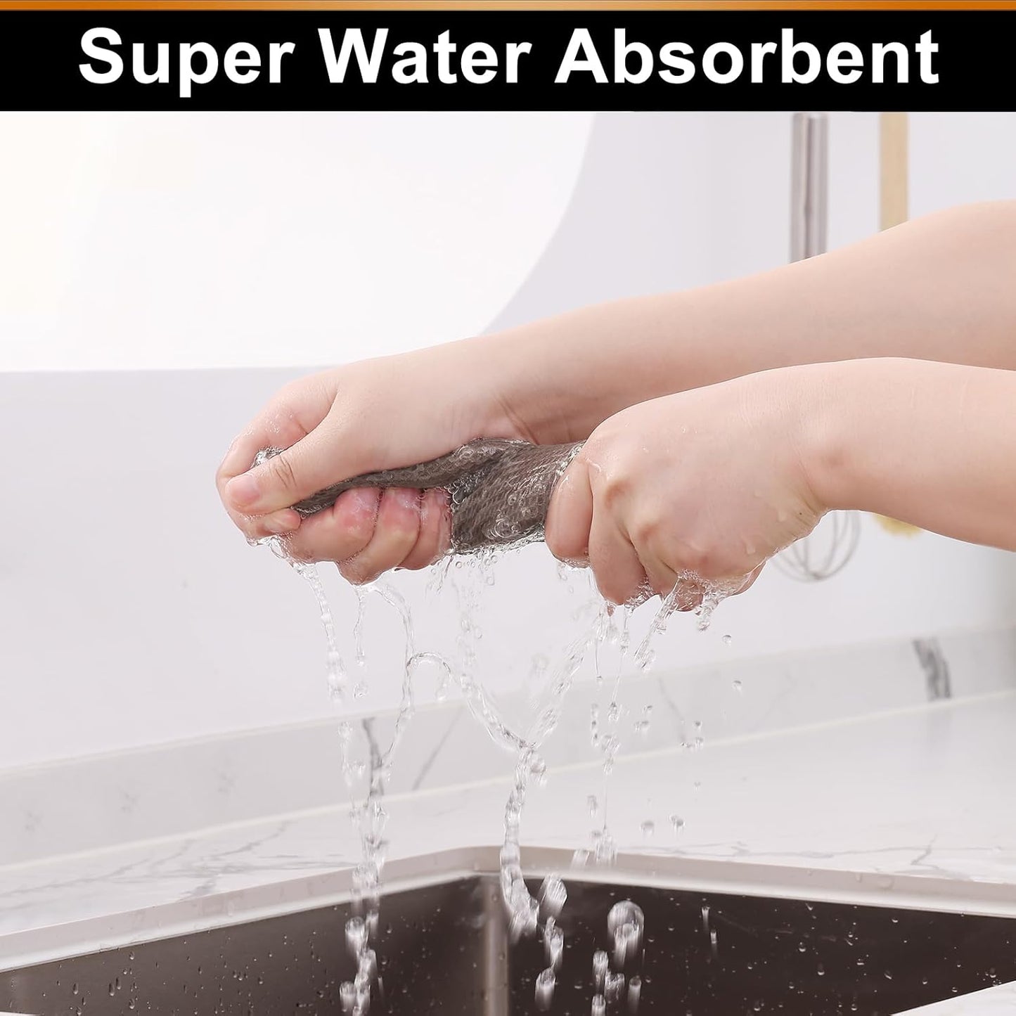 Homaxy 100% Cotton Waffle Weave Kitchen Towels - 6 Pack Soft and Absorbent Dish Towels - 16 x 26 Inches Quick Dry Hand Towels - Brown