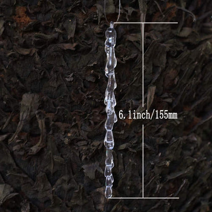 ToBeIT 6.1inch Chrismtas Tree icicles 25Pcs Acrylic Icicles Ornament Set for Chrismtas Decoration(25icicle-6.1inch)