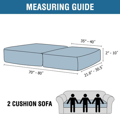 H.VERSAILTEX Velvet Stretch Couch Cushion Cover Plush Cushion Slipcover for Chair Loveseat Sofa Cushion Furniture Protector Seat Cushion Sofa Cover (2 Piece Large Sofa Cushion Covers, Rust)