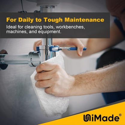 Shop Rags, 100 Sheets Microfiber Cleaning Cloth Commercial Grade Washcloths Lint-Free Bulk Shops Towels for Cars Mechanic Restaurant Garage Housekeeping, 11"x 9", White