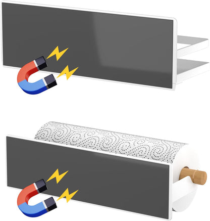 Magnetic Spice Rack Moveable Magnetic Shelf Organizer for Kitchen Refrigerator Microwave Oven Storage Rack Fridge Magnet Organizer,White,4 Packs