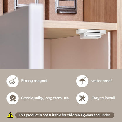 Cabinet Magnetic Catch Door Latch 30LB for Kitchen Drawer Magnets to Stay Closed Magnetic Catch Closet for Drawer（White 18 Pack）