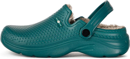 Womens Mens Fur Lined Clogs Waterproof Garden Shoes Winter Warm Fleece Lining Fuzzy House Home Slippers Indoor Outdoor Mules