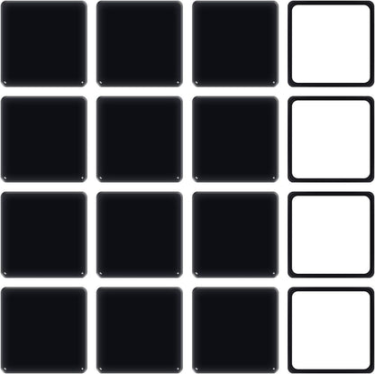 Ezprotekt 2.5 inch Square Self Adhesive Furniture Movers Sliders for Carpet, 16 Pcs Self Stick Furniture Moving Pads for Chair Table Desk Bed Sofa Couch (Black)