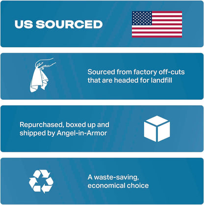 Angel-in-Armor Shop Towels (14”x14”) – 500 Unit Box of Lint-Free Cotton Shop Towel Cleaning Rags – Durable Shop Rags for Auto, Garage, Industrial, and Commercial Use