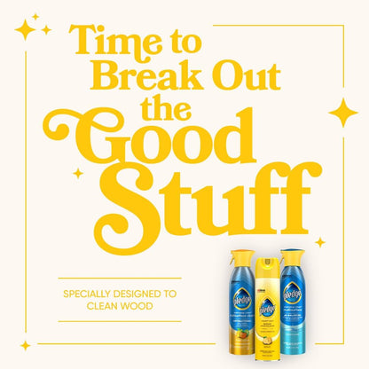 Pledge Enhancing Polish, Furniture & Wood Spray, Lemon Scent, 9.7oz (Pack of 3)