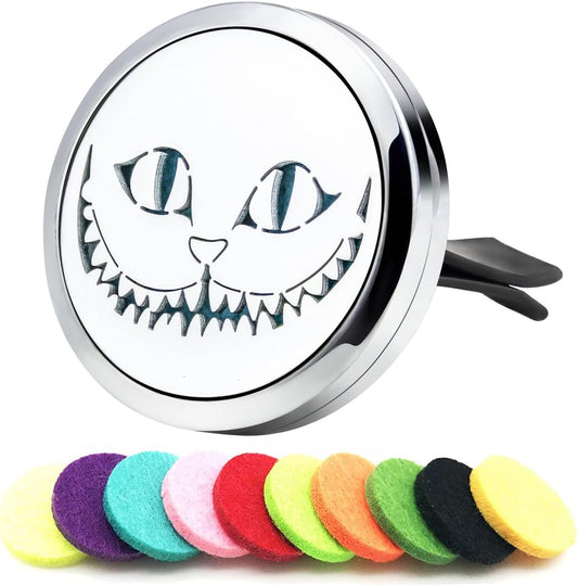 Essential Oil Car Diffuser Vent Clip Diffuser Christmas Car Accessories for Women Air Freshener(Cat Blue)