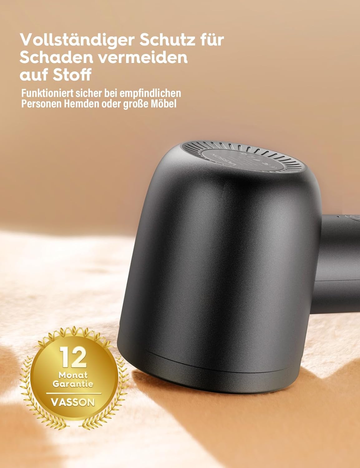 VASSON Fabric Shaver, Electric Lint Remover Rechargeable, Lint Shaver, Sweater Shavers to Remove Pilling, Sweater Defuzzer, Depillers for Clothes, Furniture (Dark Grey)