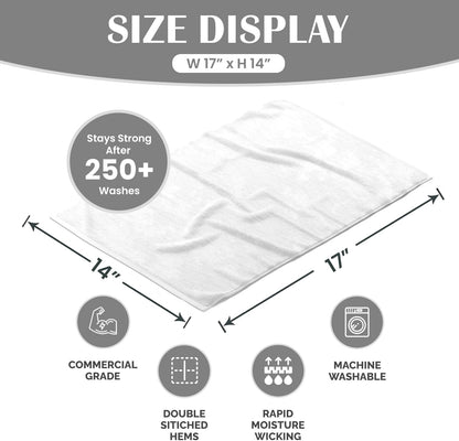 Terry Bar Mop Towels (Value Pack of 60) Size 14"x17" – Absorbent and Durable, Multipurpose Cleaning Rags, Cotton Cleaning Towels, Terry Cloth Rags, Reusable Shop Rags (White)