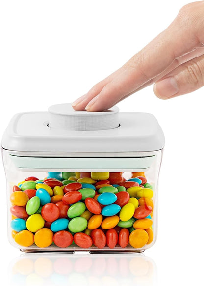 Mini Snack Containers - 0.3 Qt Pop Food Storage Containers, BPA Free Small Food Containers with Lids, Food-Grade Air Tight Containers Candy Jars 320ml