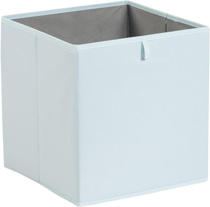 Amazon Basics Cube Organizer Bins, Collapsible Storage Baskets for Shelves, Jade Green, Pack of 6, 13x15x13"