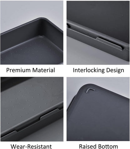 69PCS Large Plastic Interlocking Drawer Organizer, 5 Sizes Versatile Desk Drawer Organizer Trays, Drawer Dividers, Organization and Storage Bins for Tools,Office,Jewelries,Kitchen Utensils and Makeup