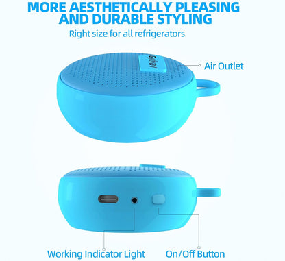 Refrigerator Deodorizer, Rechargeable Deodorizer, Fridge Deodorizer, Air Purifier, Suitable for Refrigerator, Car, Wardrobe, Shoe Cabinet, Better Than Baking Soda and Charcoal（Blue）